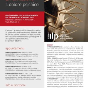 <span style="font-weight:lighter">Seminario di Formazione </span><span style="color:#BE1E2D !important;">Il dolore psichico</span>